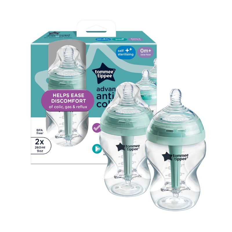 Tommee Tippee Advanced Anti-Colic Σετ Πλαστικά Μπιμπερό 2 τμχ Για 0+ Μηνών 260ml