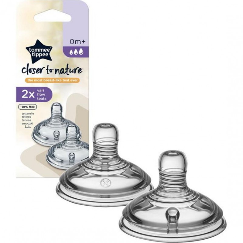 Tommee Tippee Closer To Nature Σετ Θηλές Μεταβλητής Ροής 2 τμχ 0+