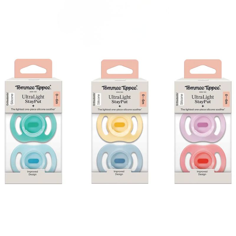 Tommee Tippee Ultra Light Σετ Σιλικονούχες Πιπίλες 2 τμχ Για 0-6 Μηνών Σε Διάφορα Χρώματα
