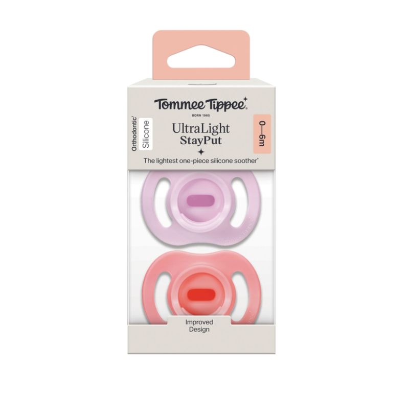 Tommee Tippee Ultra Light Σετ Σιλικονούχες Πιπίλες 2 τμχ Για 0-6 Μηνών Σε Διάφορα Χρώματα