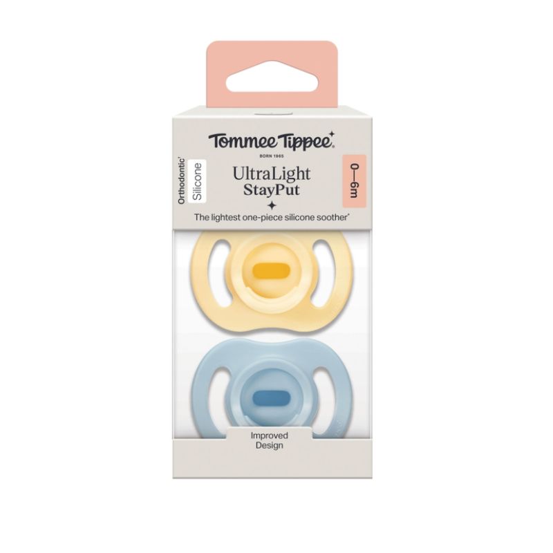 Tommee Tippee Ultra Light Σετ Σιλικονούχες Πιπίλες 2 τμχ Για 0-6 Μηνών Σε Διάφορα Χρώματα