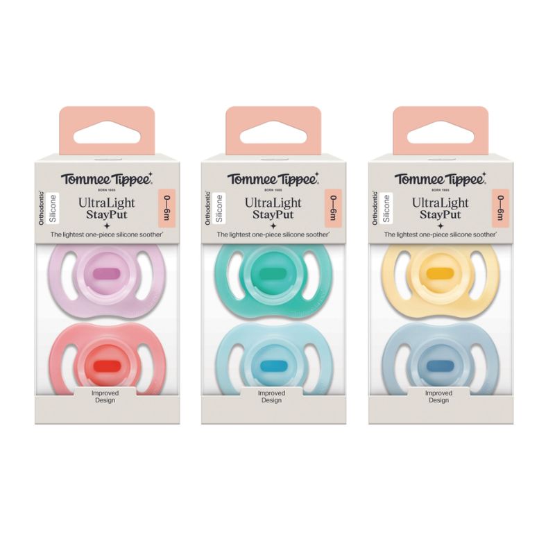 Tommee Tippee Ultra Light Σετ Σιλικονούχες Πιπίλες 2 τμχ Για 0-6 Μηνών Σε Διάφορα Χρώματα