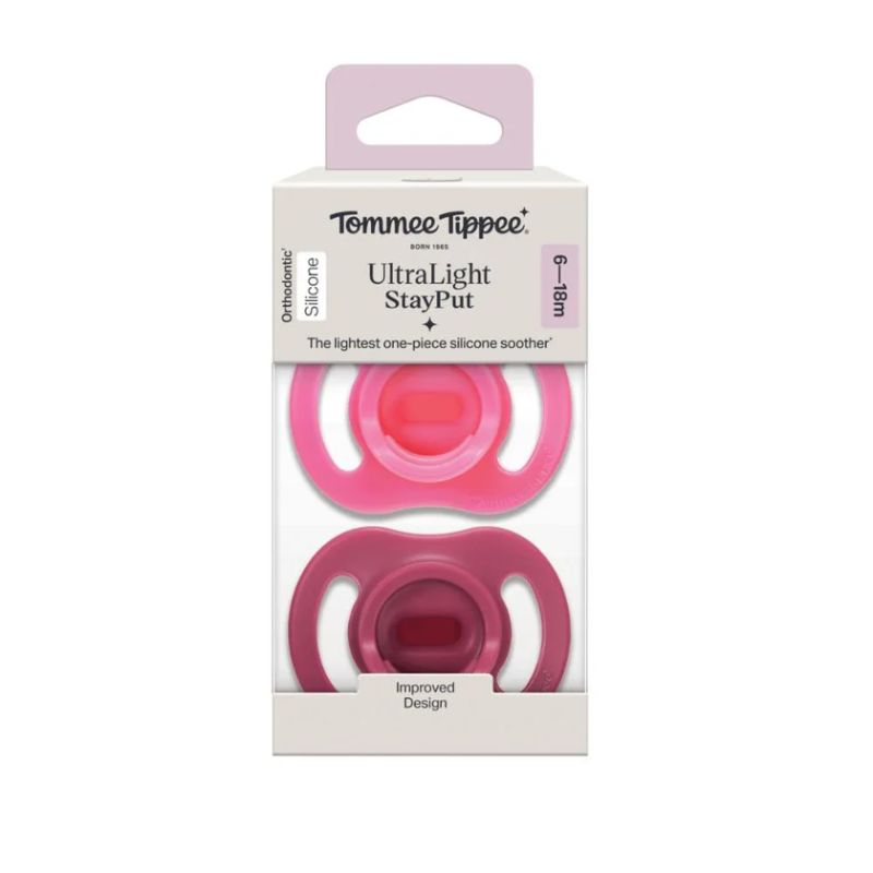 Tommee Tippee Ultra Light Σετ Σιλικονούχες Πιπίλες 2 τμχ Για 6-18 Μηνών Σε Διάφορα Χρώματα