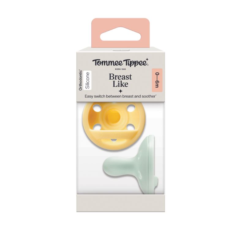 Tommee Tippe Breast Like Σετ Σιλικονούχες Πιπίλες 2 τμχ Για 0-6 Μηνών
