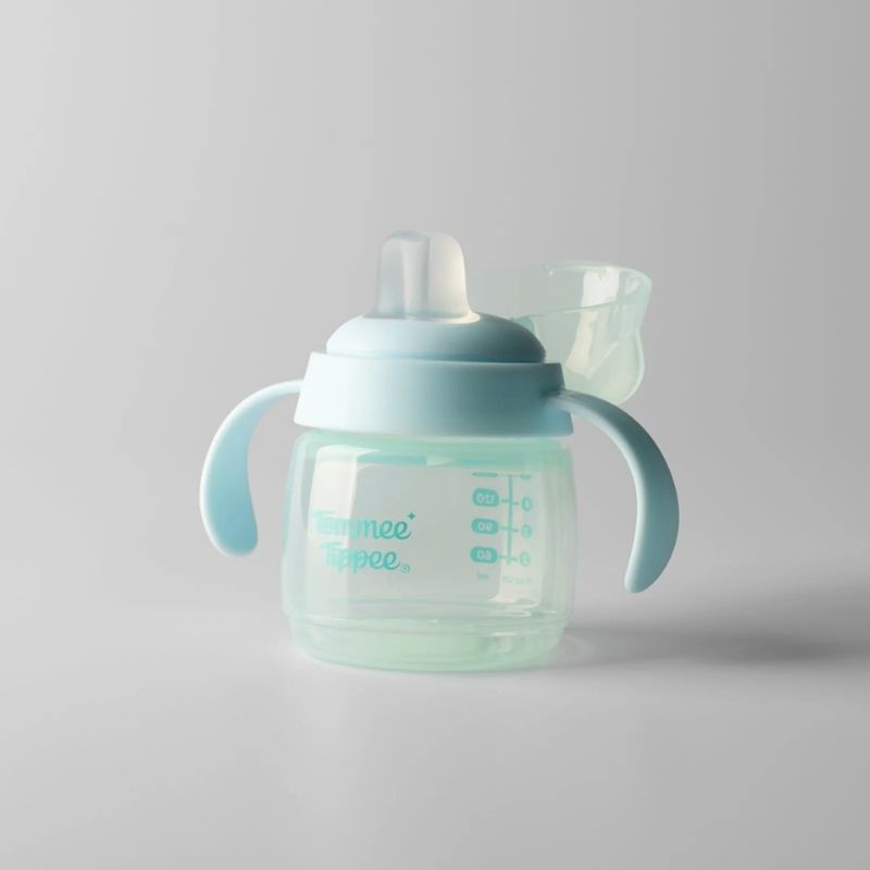 Tommee Tippee Transition Spout Εκπαιδευτικό Ποτήρι Με Μαλακό Στόμιο Και Χερούλια Για 4+ Μηνών 150ml Blue