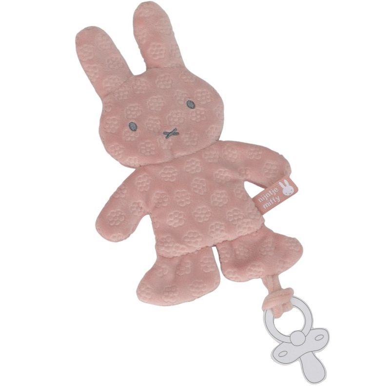 Miffy Βελουτέ Πανάκι Παρηγοριάς Pink Flowers