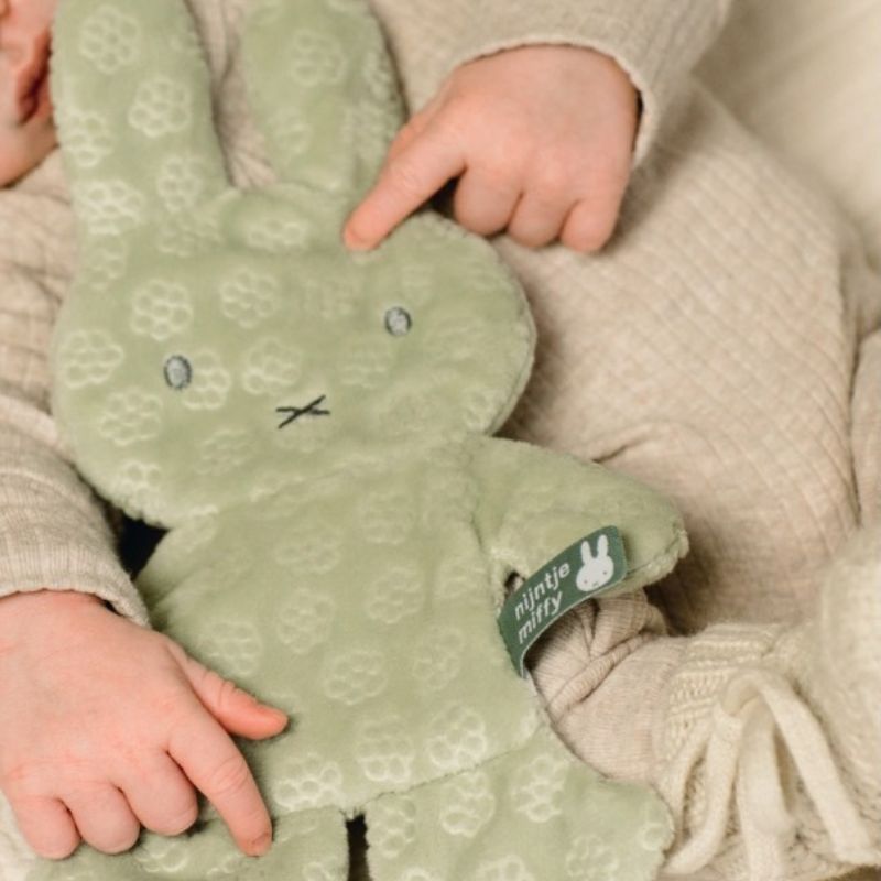 Miffy Βελουτέ Πανάκι Παρηγοριάς Green Flowers