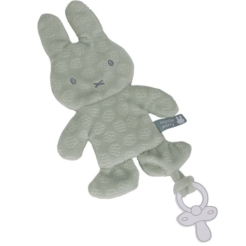 Miffy Βελουτέ Πανάκι Παρηγοριάς Green Flowers