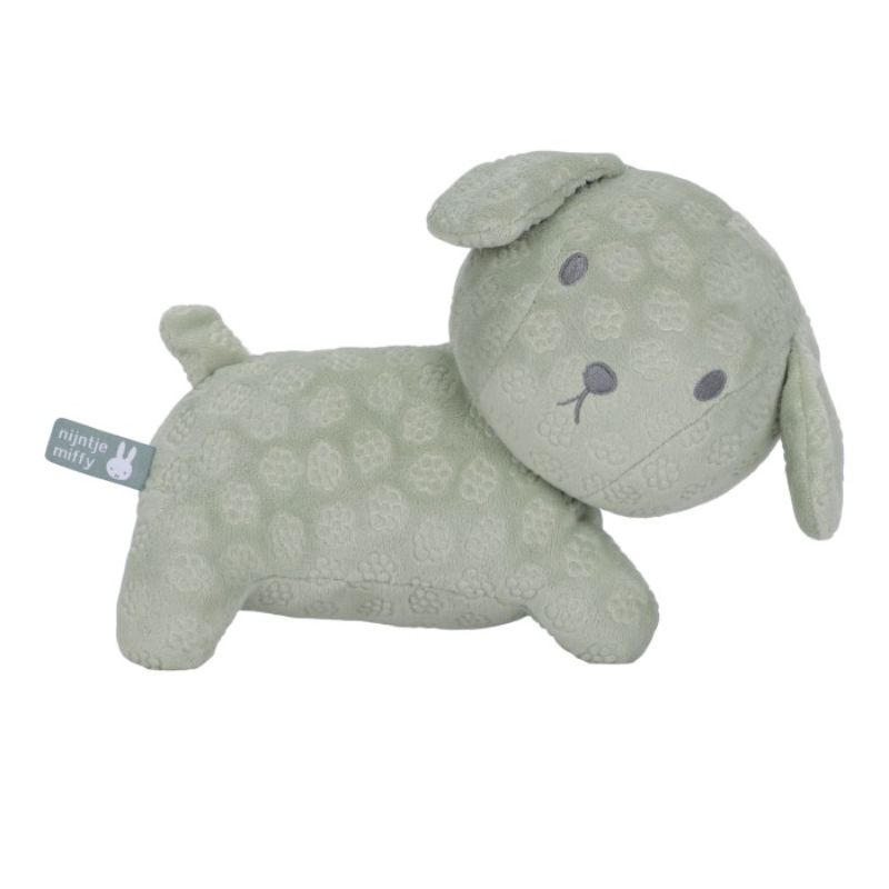 Miffy Βελουτέ Λούτρινο Σκυλάκι 25cm Green Flowers