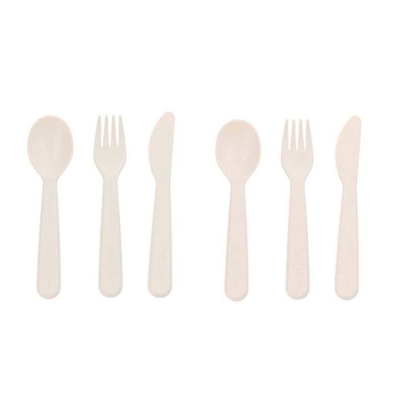 Tutete Σετ Μαχαίρι-Πιρούνι-Κουτάλι 6 τμχ Για 6+ Μηνών Ivory