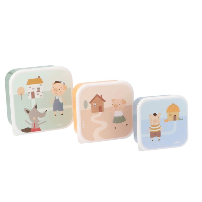 Tutete Σετ Δοχείων Φαγητού 3 τμχ The Three Little Pigs