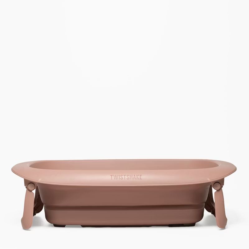 Twistshake Βρεφικό Πτυσσόμενο Μπανάκι με Μειωτή Και Βοηθητική Κανάτα Faded Pink