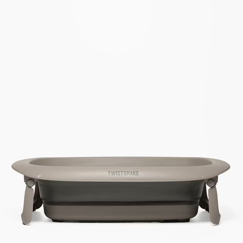 Twistshake Βρεφικό Πτυσσόμενο Μπανάκι με Μειωτή Και Βοηθητική Κανάτα Faded Grey