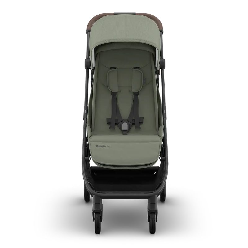 Uppababy Minu V3 Ελαφρύ Βρεφικό Καρότσι Evelyn - Meadow Green | Carbon Frame | Chestnut Leather