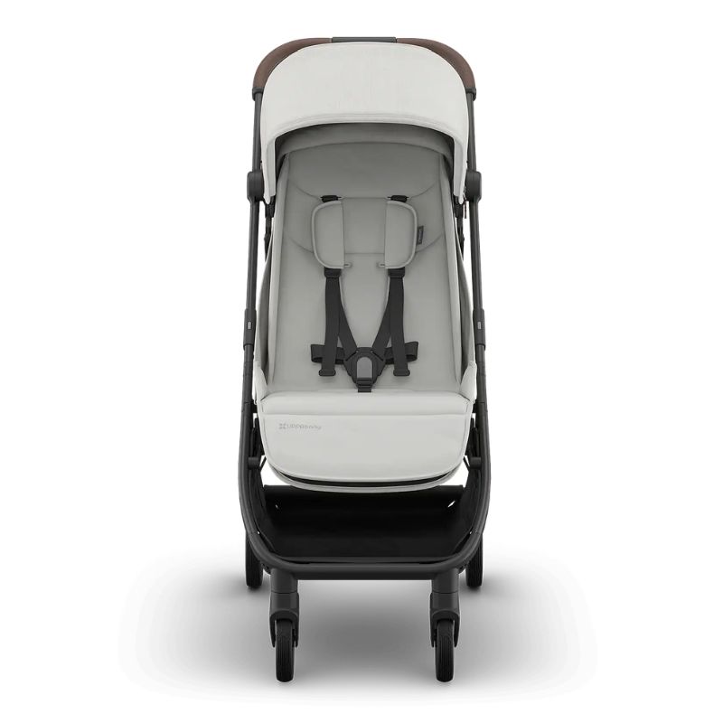 Uppababy Minu V3 Ελαφρύ Βρεφικό Καρότσι Savannah - Pearl Gray Melange | Carbon Frame | Chestnut Leather