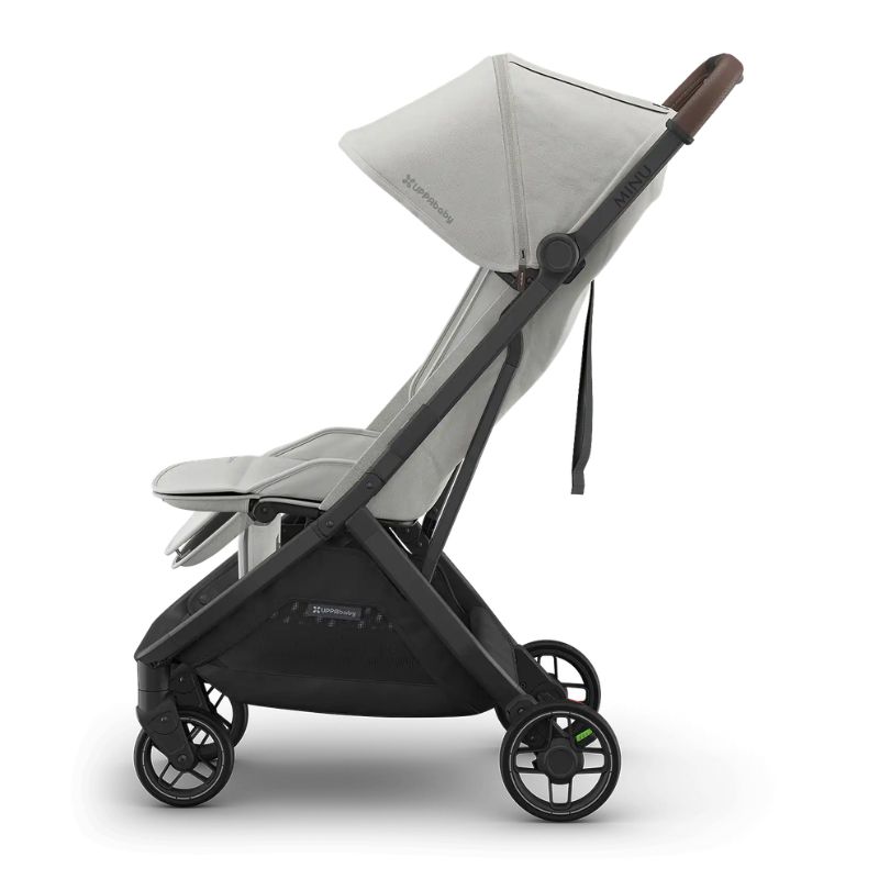Uppababy Minu V3 Ελαφρύ Βρεφικό Καρότσι Savannah - Pearl Gray Melange | Carbon Frame | Chestnut Leather