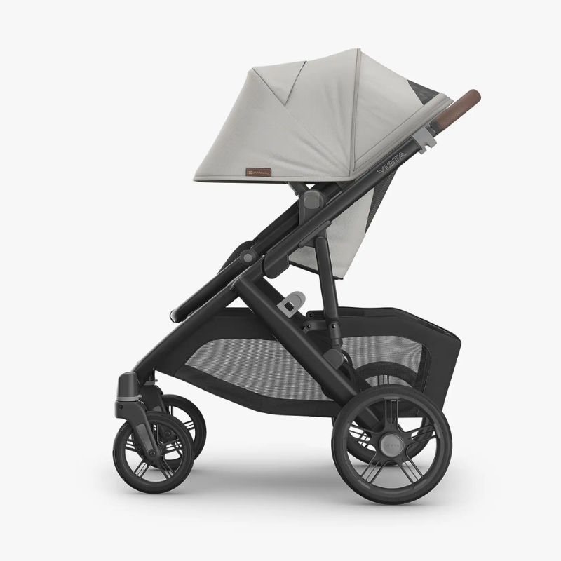 Uppababy Vista V3 Σύστημα Μεταφοράς 2-Σε-1 Savannah - Pearl Gray Jacquard | Carbon Frame | Chestnut Leather