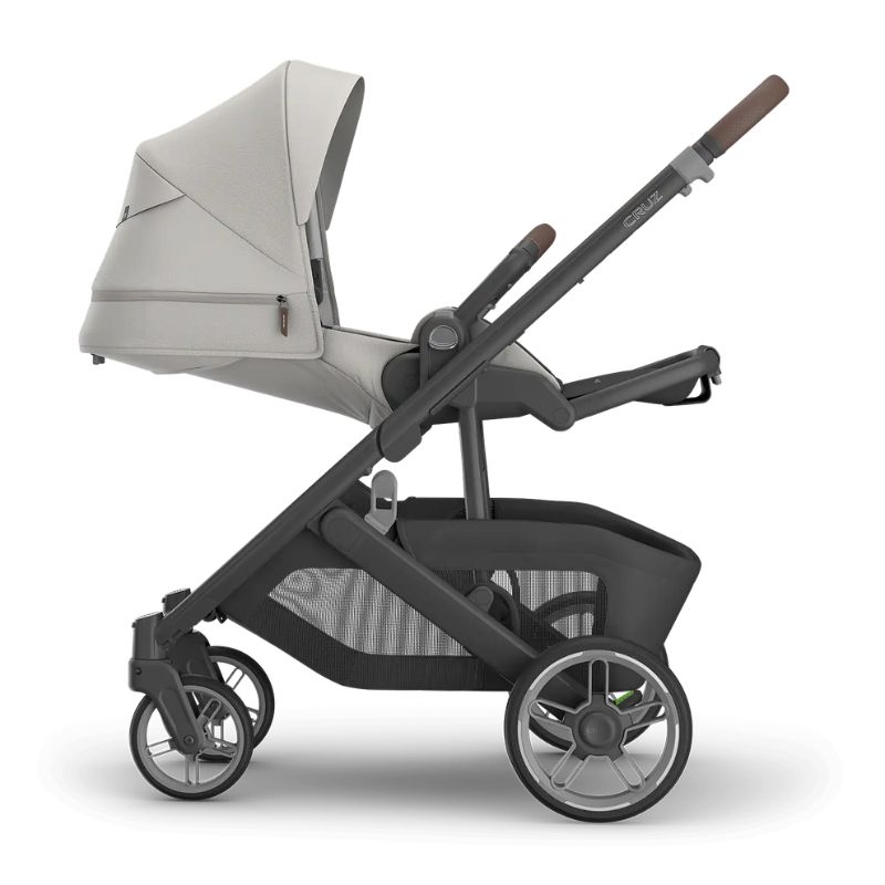 Uppababy Cruz V3 Βρεφικό Καρότσι Savannah - Pearl Gray Jacquard | Carbon Frame | Chestnut Leather