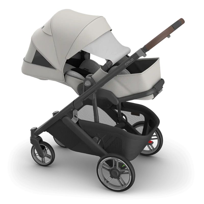 Uppababy Cruz V3 Βρεφικό Καρότσι Savannah - Pearl Gray Jacquard | Carbon Frame | Chestnut Leather