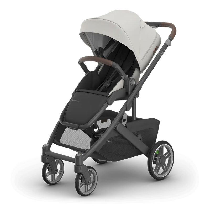 Uppababy Cruz V3 Βρεφικό Καρότσι Savannah - Pearl Gray Jacquard | Carbon Frame | Chestnut Leather