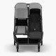 Uppababy Minu Duo Βρεφικό Καρότσι Για Δίδυμα Greyson - Charcoal Melange | Carbon Frame | Saddle Leather