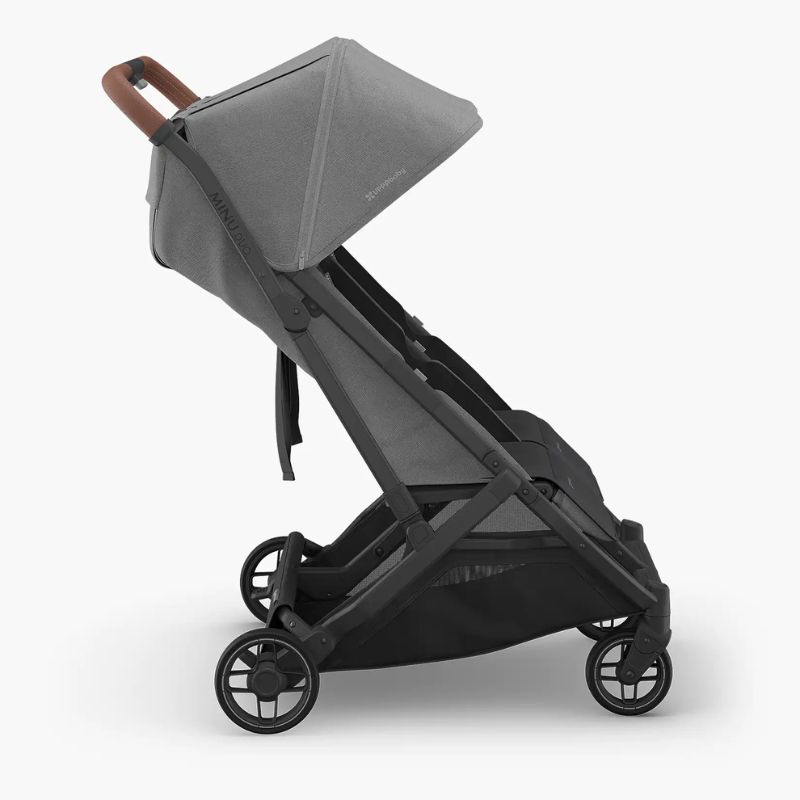 Uppababy Minu Duo Βρεφικό Καρότσι Για Δίδυμα Greyson - Charcoal Melange | Carbon Frame | Saddle Leather