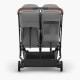 Uppababy Minu Duo Βρεφικό Καρότσι Για Δίδυμα Greyson - Charcoal Melange | Carbon Frame | Saddle Leather