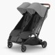 Uppababy Minu Duo Βρεφικό Καρότσι Για Δίδυμα Greyson - Charcoal Melange | Carbon Frame | Saddle Leather