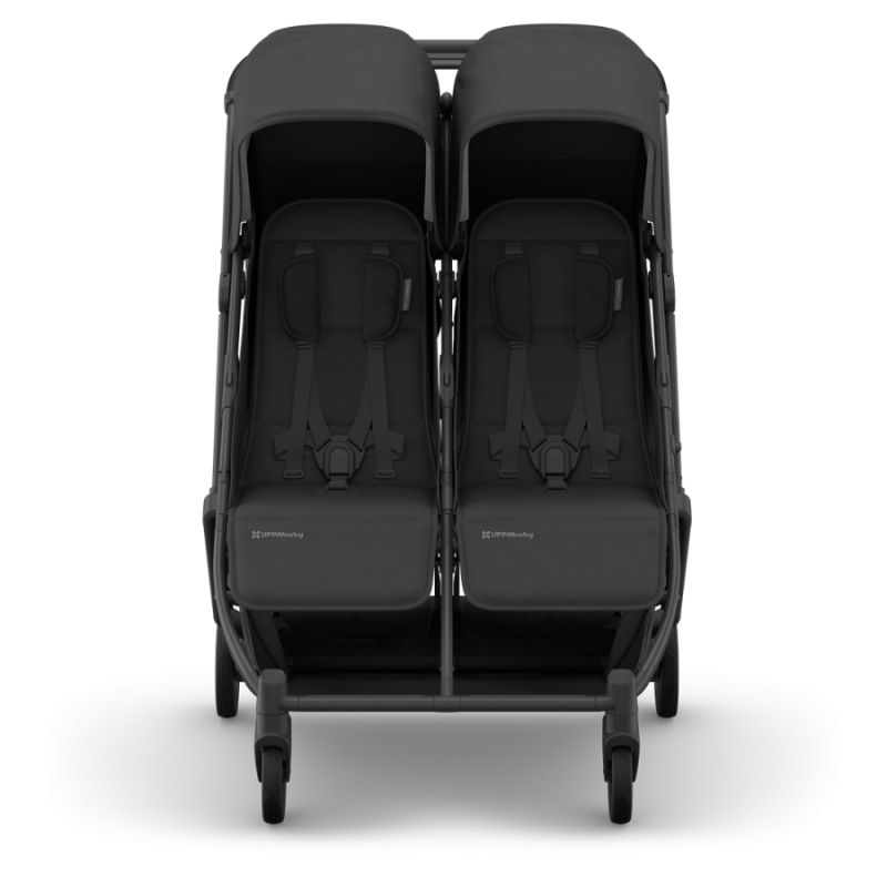 Uppababy Minu Duo Βρεφικό Καρότσι Για Δίδυμα James - Black | Carbon Frame | Black Leather