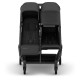 Uppababy Minu Duo Βρεφικό Καρότσι Για Δίδυμα James - Black | Carbon Frame | Black Leather