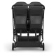 Uppababy Minu Duo Βρεφικό Καρότσι Για Δίδυμα James - Black | Carbon Frame | Black Leather