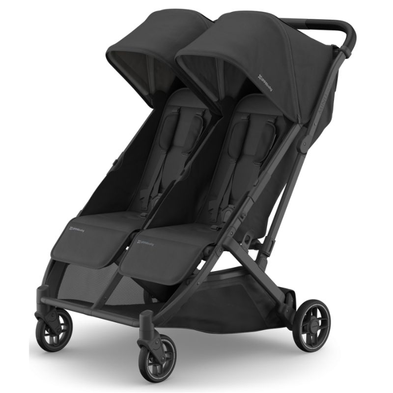 Uppababy Minu Duo Βρεφικό Καρότσι Για Δίδυμα James - Black | Carbon Frame | Black Leather