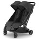 Uppababy Minu Duo Βρεφικό Καρότσι Για Δίδυμα James - Black | Carbon Frame | Black Leather