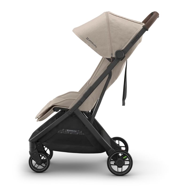 Uppababy Minu V3 Ελαφρύ Βρεφικό Καρότσι Ada - Sandstone Melange | Carbon Frame | Chestnut Leather