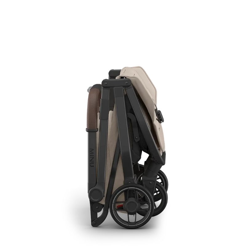Uppababy Minu V3 Ελαφρύ Βρεφικό Καρότσι Ada - Sandstone Melange | Carbon Frame | Chestnut Leather