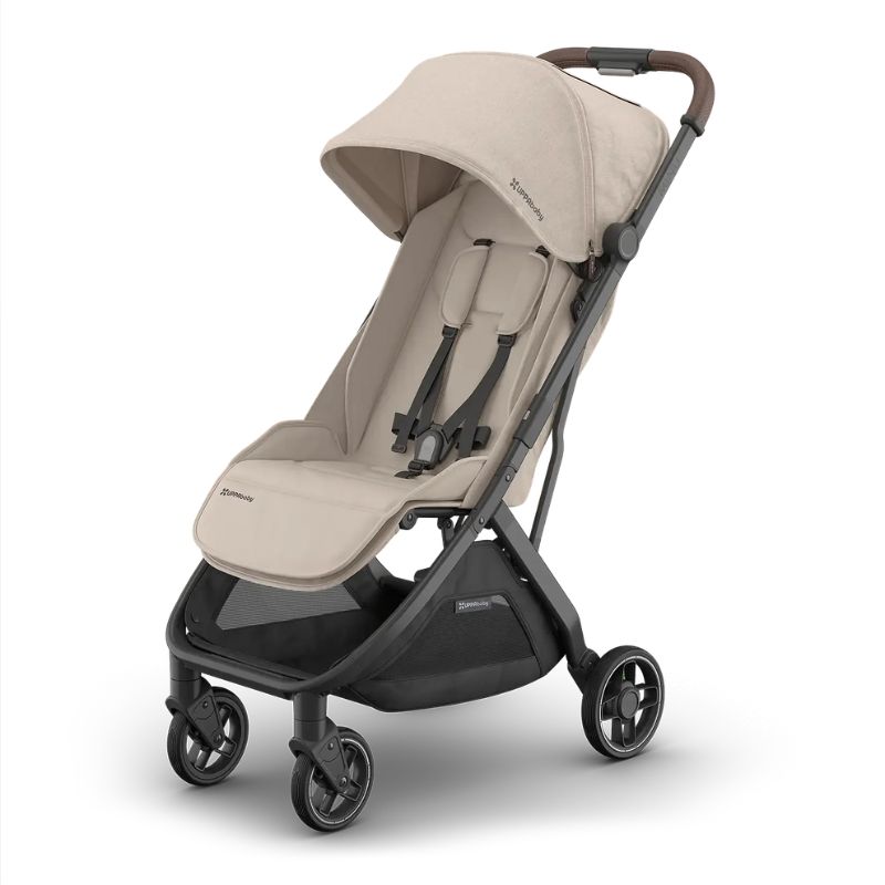 Uppababy Minu V3 Ελαφρύ Βρεφικό Καρότσι Ada - Sandstone Melange | Carbon Frame | Chestnut Leather