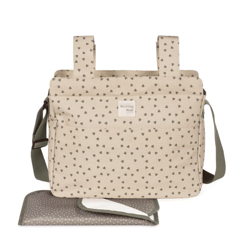 Walking Mum Changing Bag Τσάντα Με Αλλαξιέρα Hearts Poppy Moss