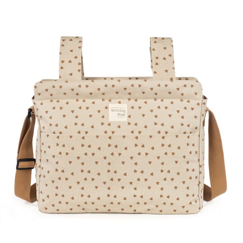 Walking Mum Changing Bag Τσάντα Με Αλλαξιέρα Hearts Poppy Cinnamon