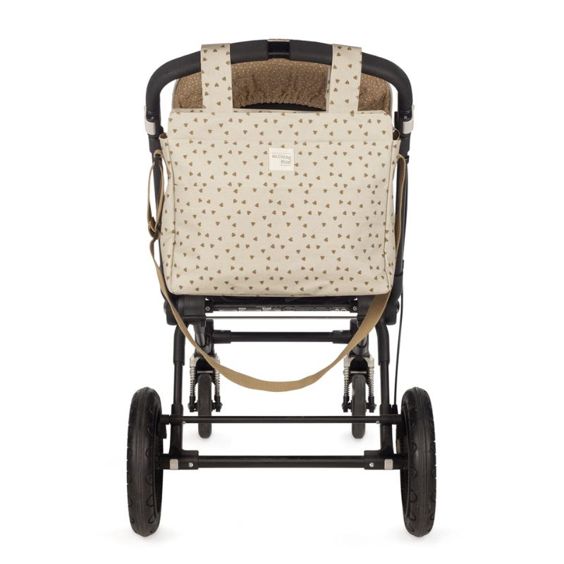 Walking Mum Changing Bag Τσάντα Με Αλλαξιέρα Hearts Poppy Cinnamon