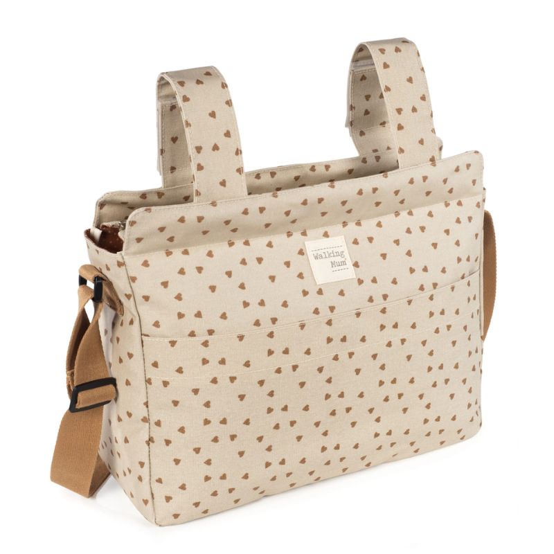 Walking Mum Changing Bag Τσάντα Με Αλλαξιέρα Hearts Poppy Cinnamon