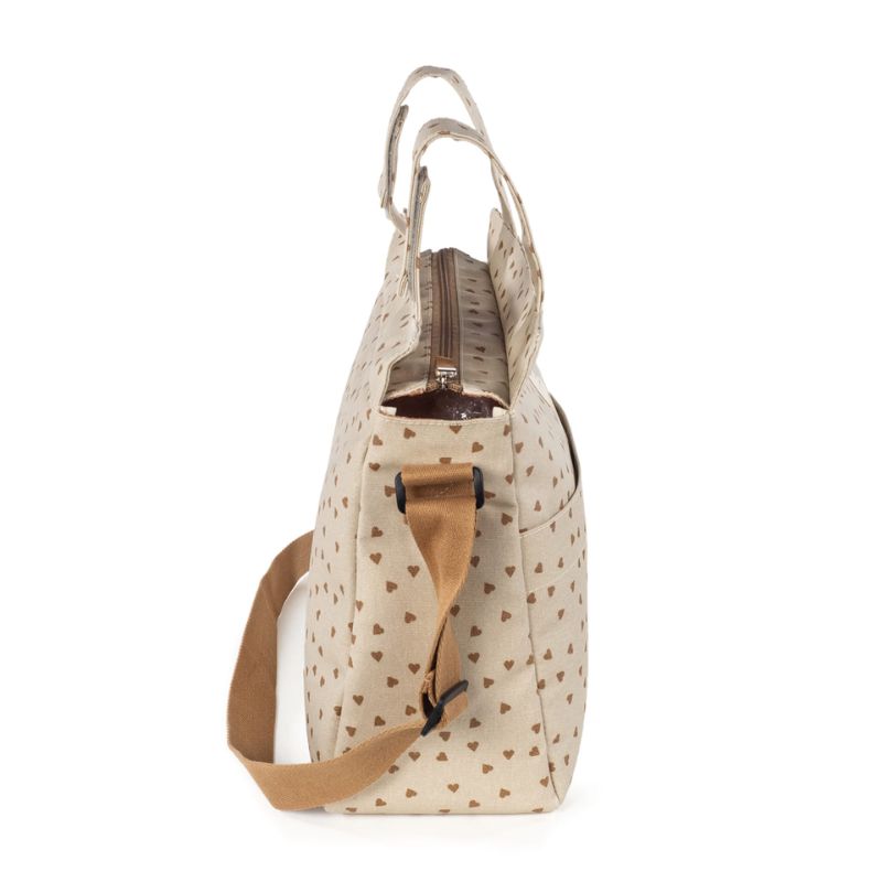 Walking Mum Changing Bag Τσάντα Με Αλλαξιέρα Hearts Poppy Cinnamon