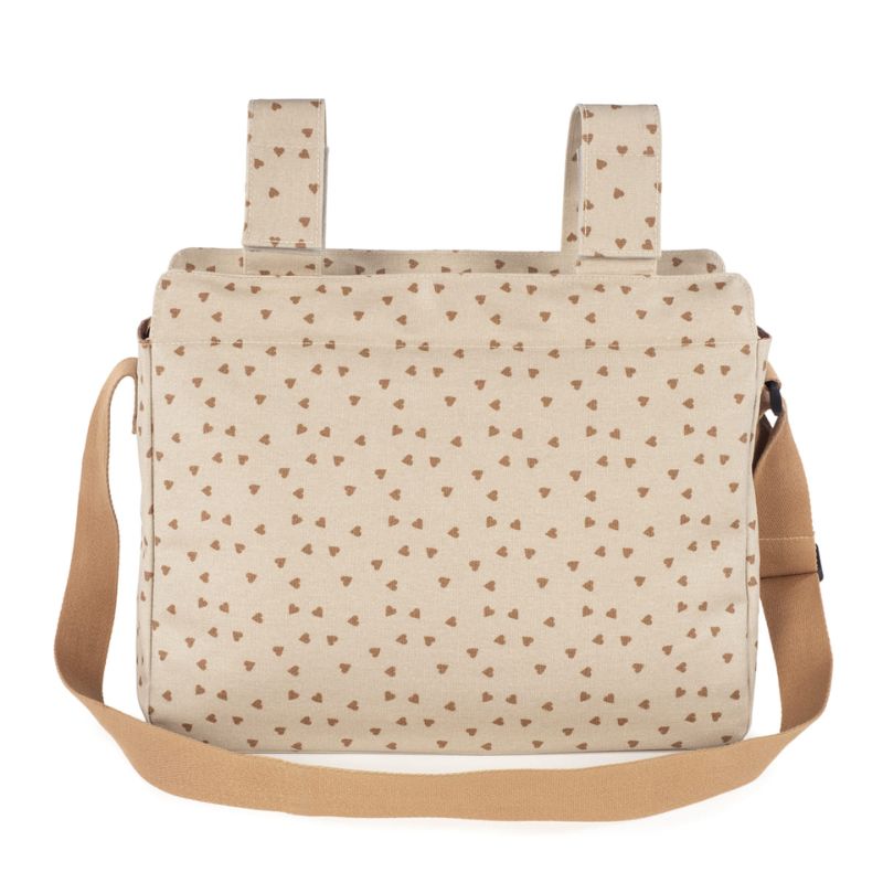 Walking Mum Changing Bag Τσάντα Με Αλλαξιέρα Hearts Poppy Cinnamon
