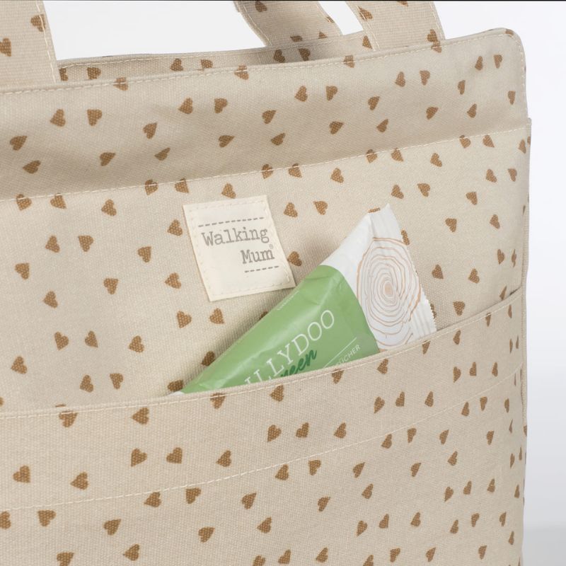 Walking Mum Changing Bag Τσάντα Με Αλλαξιέρα Hearts Poppy Cinnamon