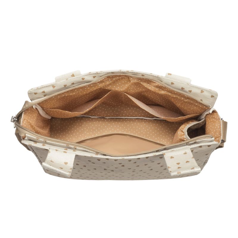 Walking Mum Changing Bag Τσάντα Με Αλλαξιέρα Hearts Poppy Cinnamon