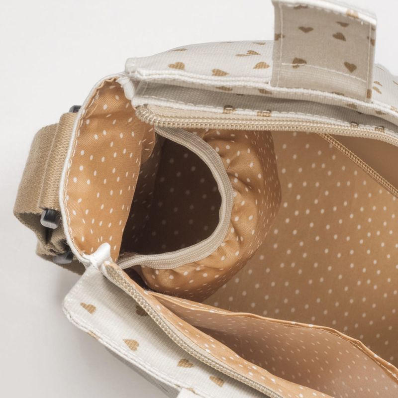Walking Mum Changing Bag Τσάντα Με Αλλαξιέρα Hearts Poppy Cinnamon