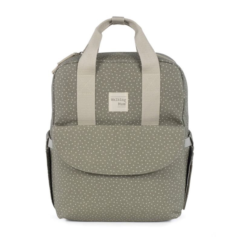 Walking Mum Rucksack Τσάντα Backpack Με Αλλαξιέρα Polka Dot Poppy Moss