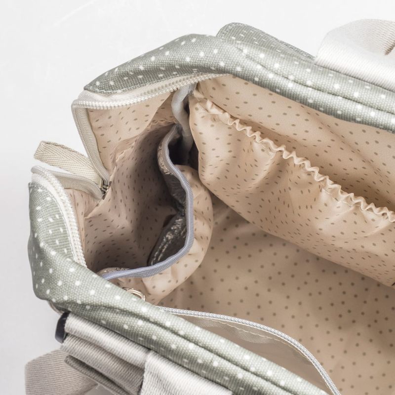 Walking Mum Rucksack Τσάντα Backpack Με Αλλαξιέρα Polka Dot Poppy Moss