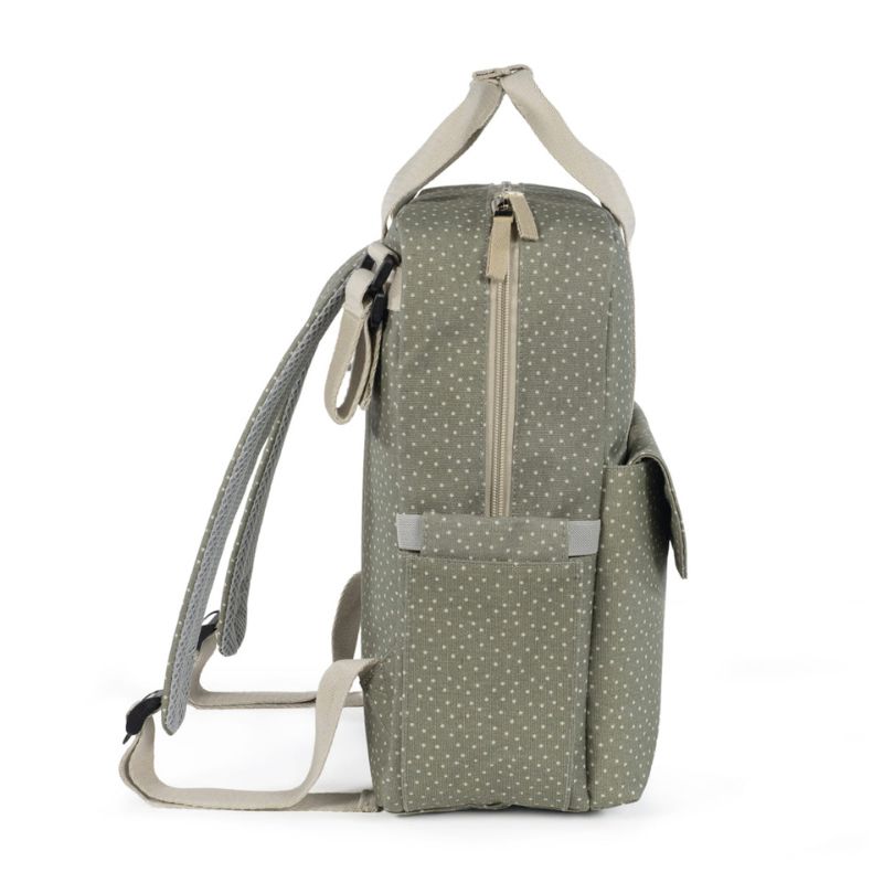 Walking Mum Rucksack Τσάντα Backpack Με Αλλαξιέρα Polka Dot Poppy Moss