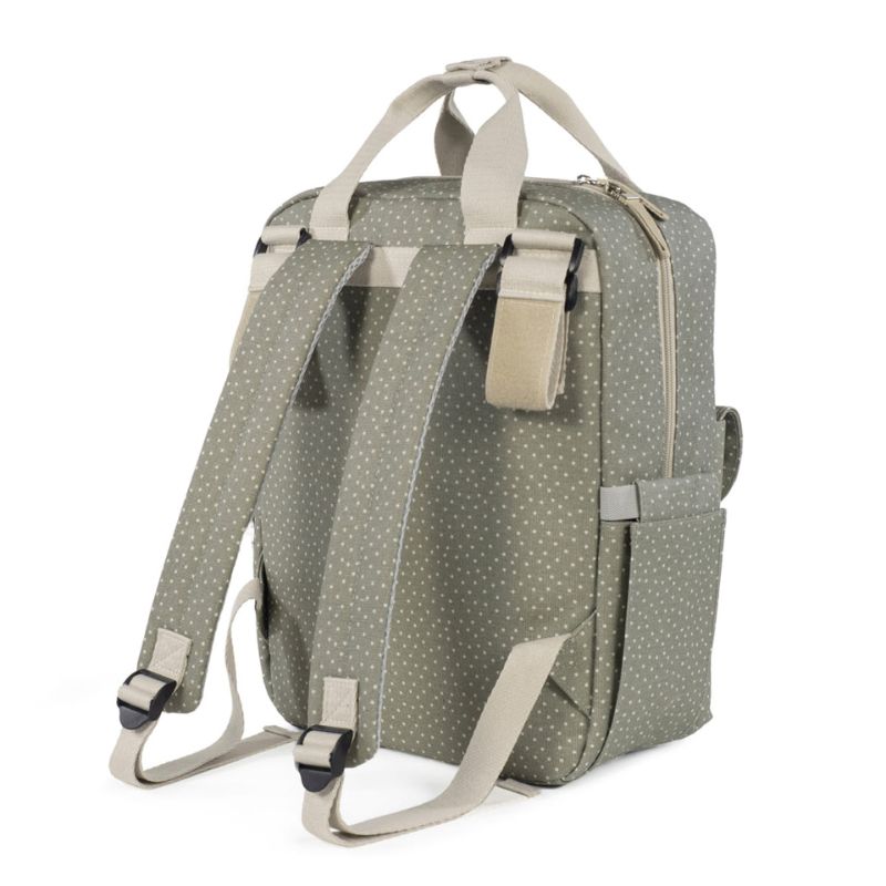 Walking Mum Rucksack Τσάντα Backpack Με Αλλαξιέρα Polka Dot Poppy Moss