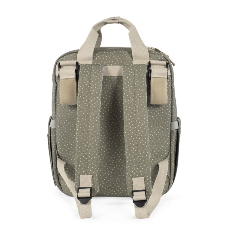 Walking Mum Rucksack Τσάντα Backpack Με Αλλαξιέρα Polka Dot Poppy Moss